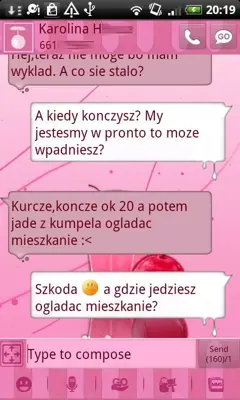 GO SMS Milkshake Theme android App screenshot 0