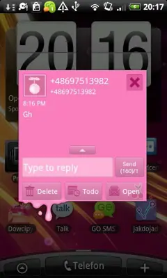 GO SMS Milkshake Theme android App screenshot 2