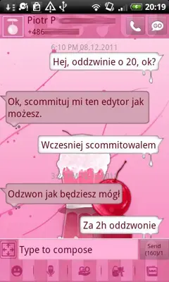 GO SMS Milkshake Theme android App screenshot 3