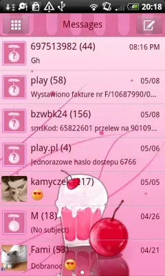 GO SMS Milkshake Theme android App screenshot 4